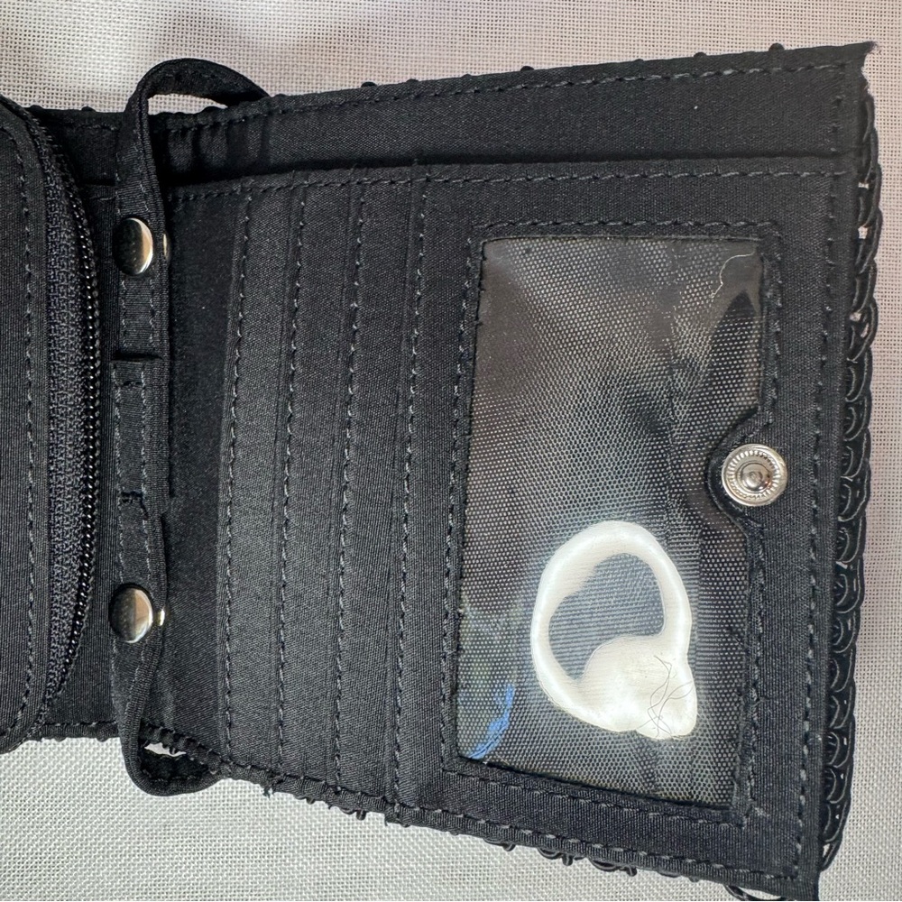 Elegant Black Woven Bag/Wallet crochet summery crossbody 0034 - Picture 5 of 11